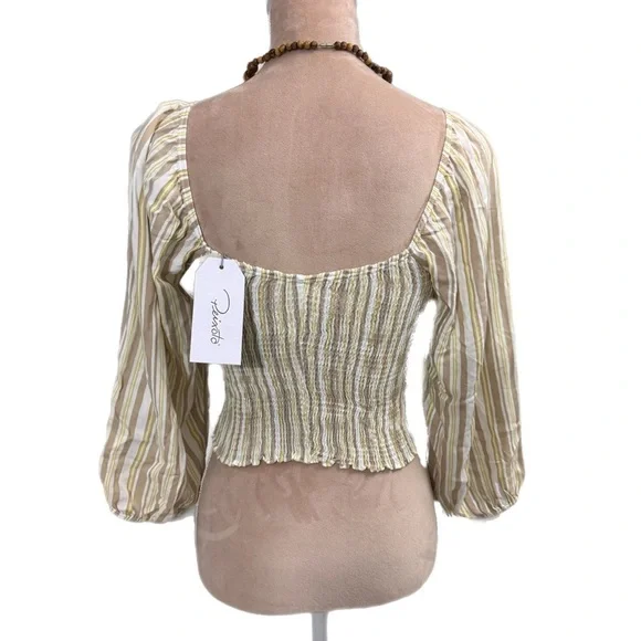 Anthropologie Peixoto Resort 2 piece Set Wide Leg Pant Crop Top Beach Wear M - Picture 8 of 16